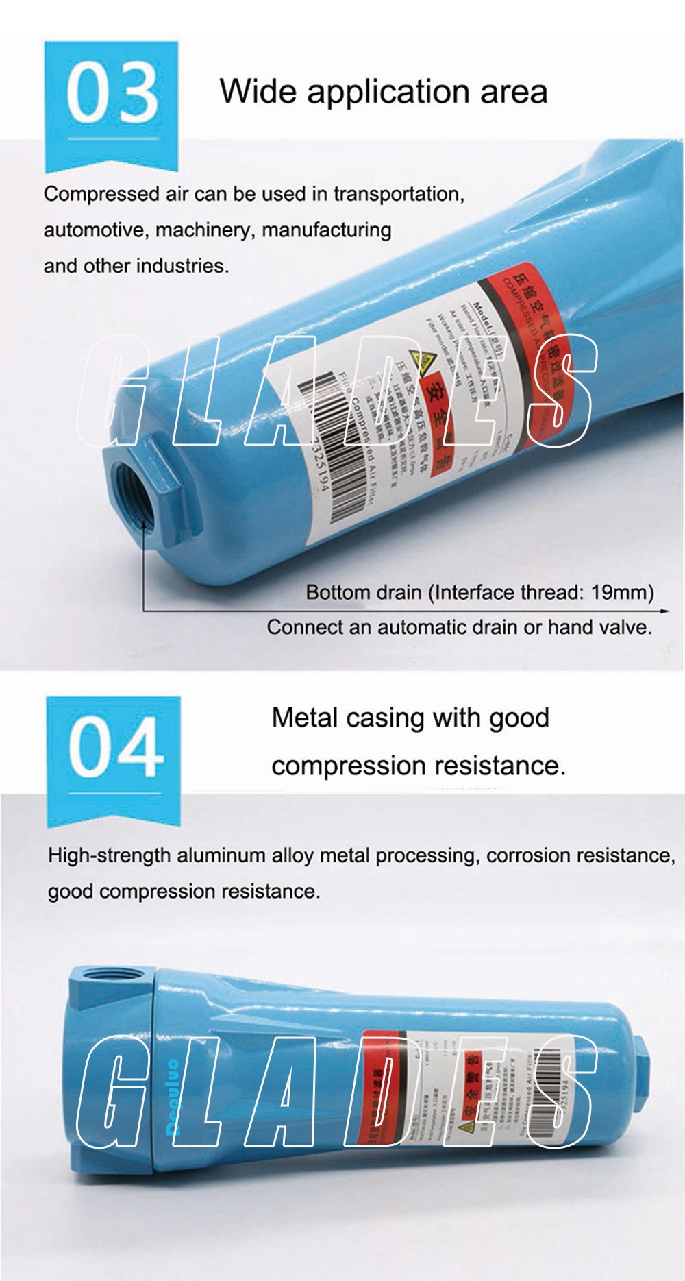 Precision Compressed Air Dryer Filter for Air Compressor